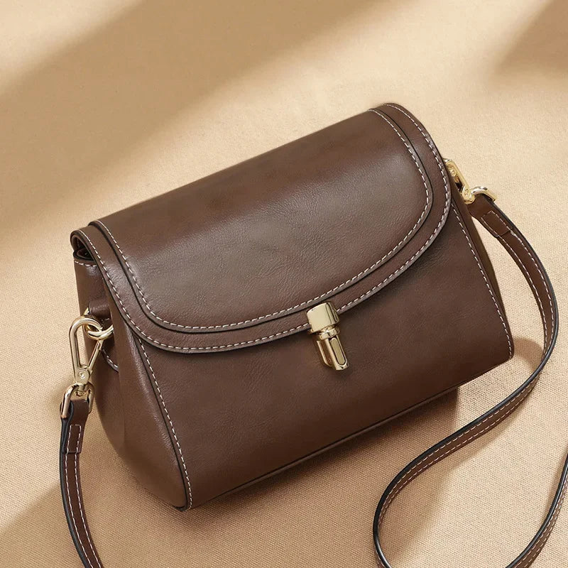 2024 New Women's Bag Crossbody Bag Small Square Bag Genuine Leather Shoulder Bags Luxury Handbags