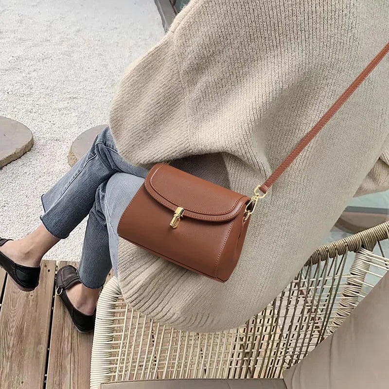 2024 New Women's Bag Crossbody Bag Small Square Bag Genuine Leather Shoulder Bags Luxury Handbags