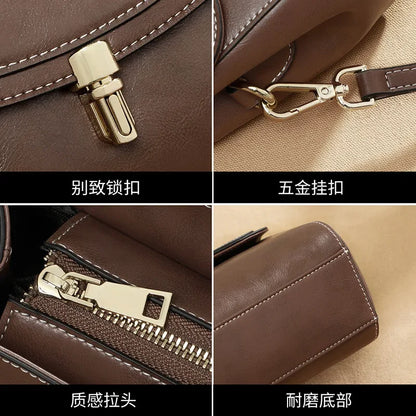 2024 New Women's Bag Crossbody Bag Small Square Bag Genuine Leather Shoulder Bags Luxury Handbags