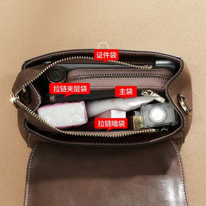 2024 New Women's Bag Crossbody Bag Small Square Bag Genuine Leather Shoulder Bags Luxury Handbags