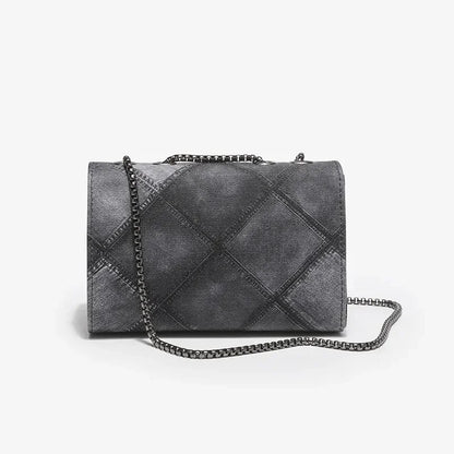 2024 New Women's Bag Denim Pattern Simple and Versatile Chain Crossbody Bag Diamond Embossed Small Square Bags Shoulder Bags