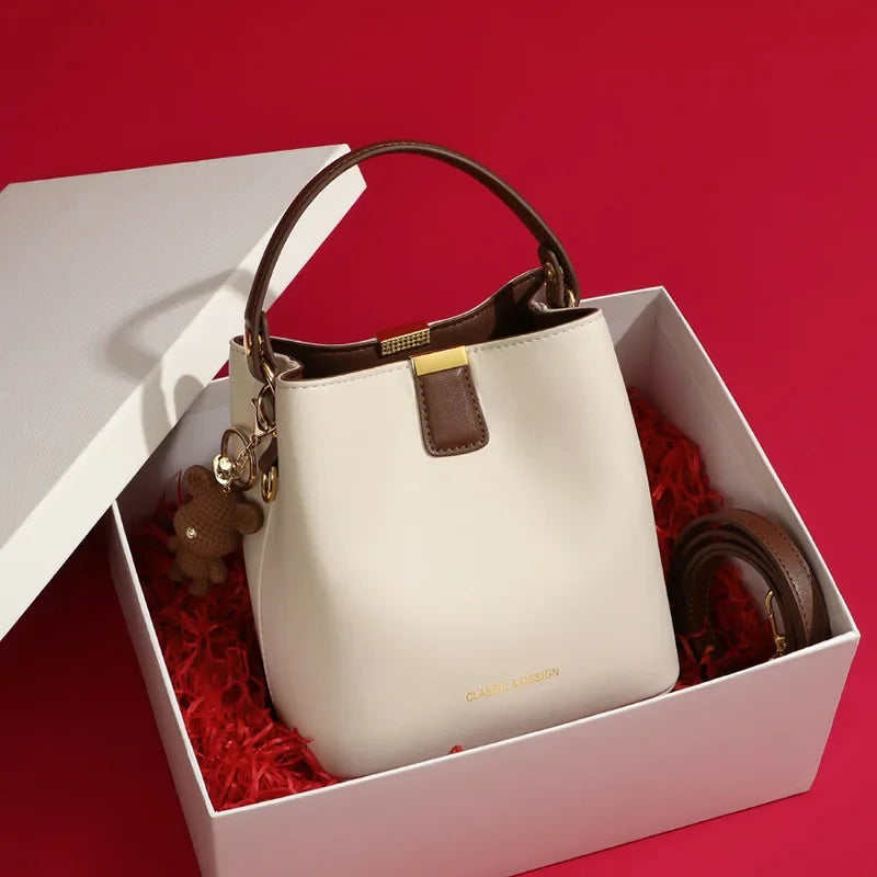 2024 New Women's Bag Genuine Leather Crossbody Bucket Bag Handbag Shoulder Bag Designer Bags Luxury