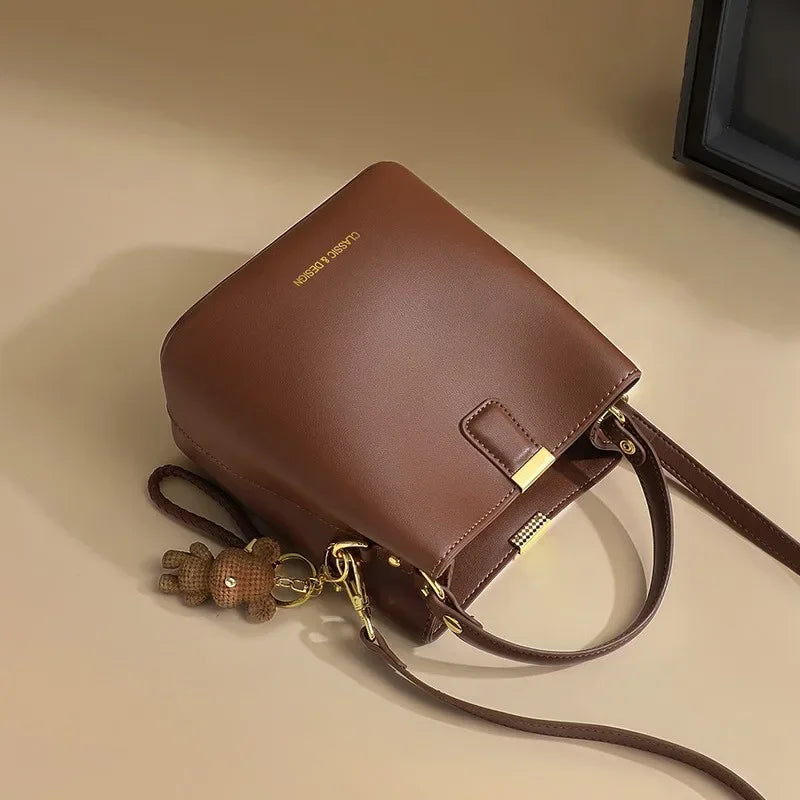 2024 New Women's Bag Genuine Leather Crossbody Bucket Bag Handbag Shoulder Bag Designer Bags Luxury
