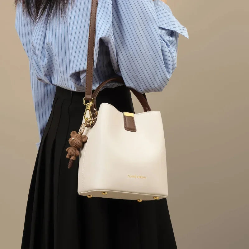 2024 New Women's Bag Genuine Leather Crossbody Bucket Bag Handbag Shoulder Bag Designer Bags Luxury
