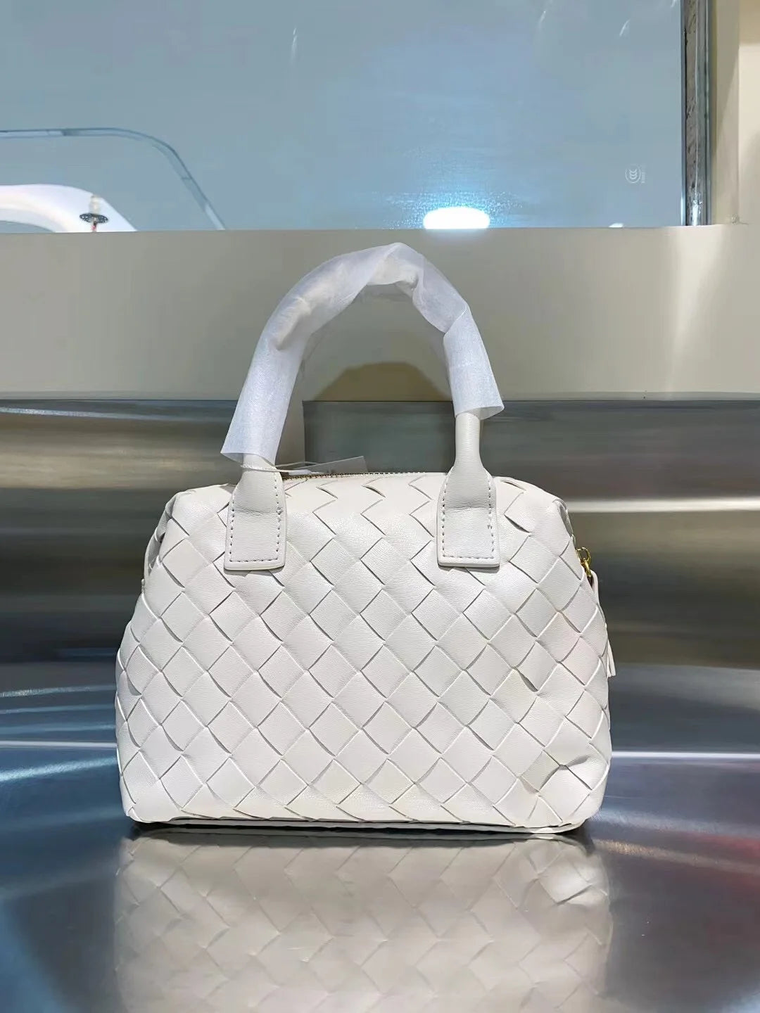 2024 New Woven Women's Bag Handheld Large Capacity Tote Single Shoulder Crossbody Bag