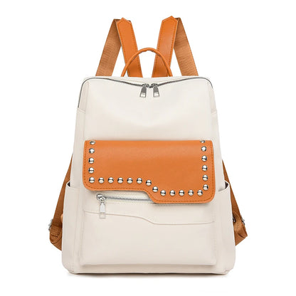 2024 New Youth High Quality School Bolsas Luxury Rivet Designer Women's Backpack Large Capacity Travel Shoulder Bags Sac A Dos