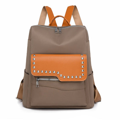 2024 New Youth High Quality School Bolsas Luxury Rivet Designer Women's Backpack Large Capacity Travel Shoulder Bags Sac A Dos