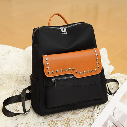 2024 New Youth High Quality School Bolsas Luxury Rivet Designer Women's Backpack Large Capacity Travel Shoulder Bags Sac A Dos