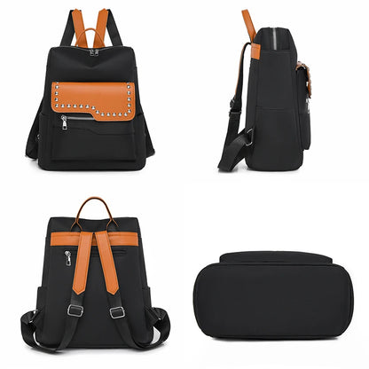 2024 New Youth High Quality School Bolsas Luxury Rivet Designer Women's Backpack Large Capacity Travel Shoulder Bags Sac A Dos