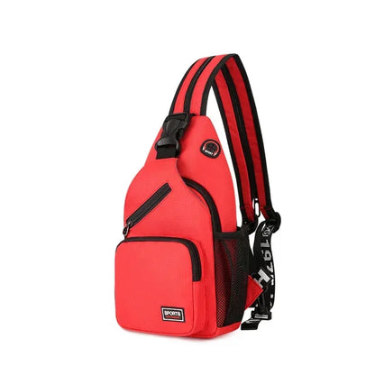 2024 Newly Women Casual Backpack Girls Chest with Earphone Hole Female Shoulder Multi-Functional Rucksacks Crossbody Bag