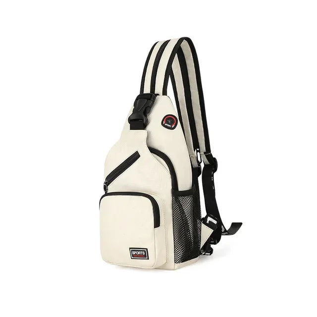 2024 Newly Women Casual Backpack Girls Chest with Earphone Hole Female Shoulder Multi-Functional Rucksacks Crossbody Bag