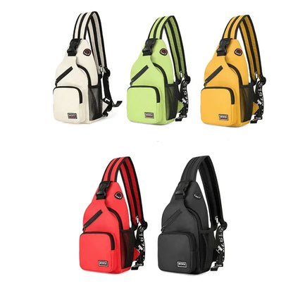 2024 Newly Women Casual Backpack Girls Chest with Earphone Hole Female Shoulder Multi-Functional Rucksacks Crossbody Bag