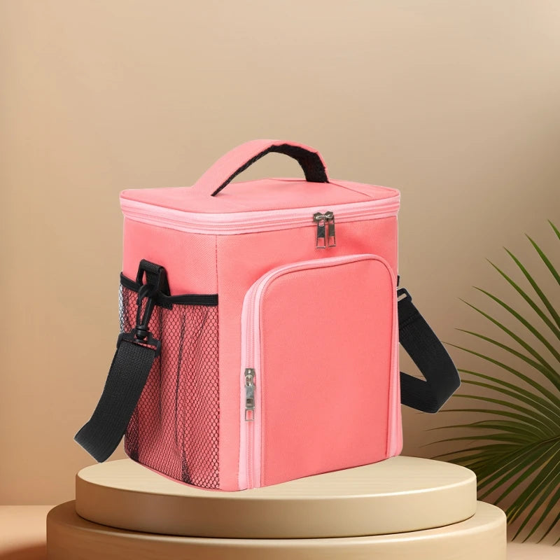 2024 Nylon Waterproof Lunch Bag Multi-function Dinner Insulation Handbag College Work Shoulder Bag Warm Cool Reusable Thermobag