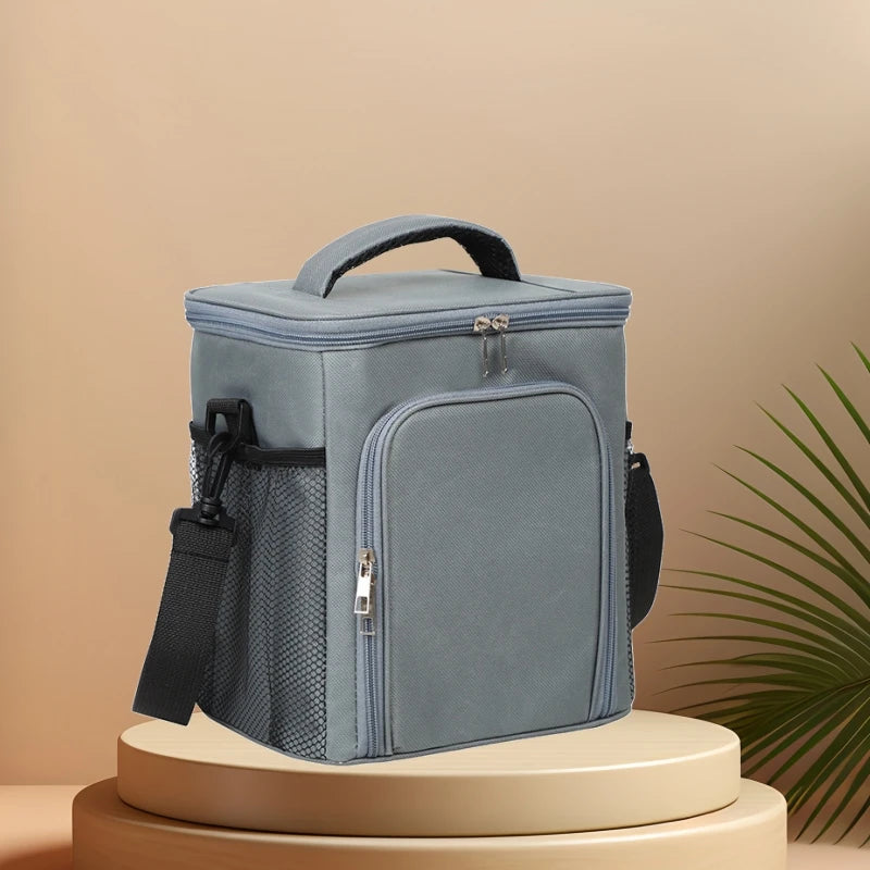 2024 Nylon Waterproof Lunch Bag Multi-function Dinner Insulation Handbag College Work Shoulder Bag Warm Cool Reusable Thermobag