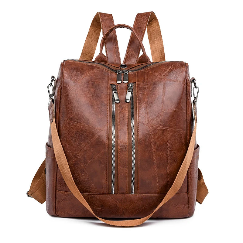 2024 Retro High Quality Leather Backpacks With 4 Colors Available Large Capacity Backpack Luxury Designer Brand Women's Mochilas