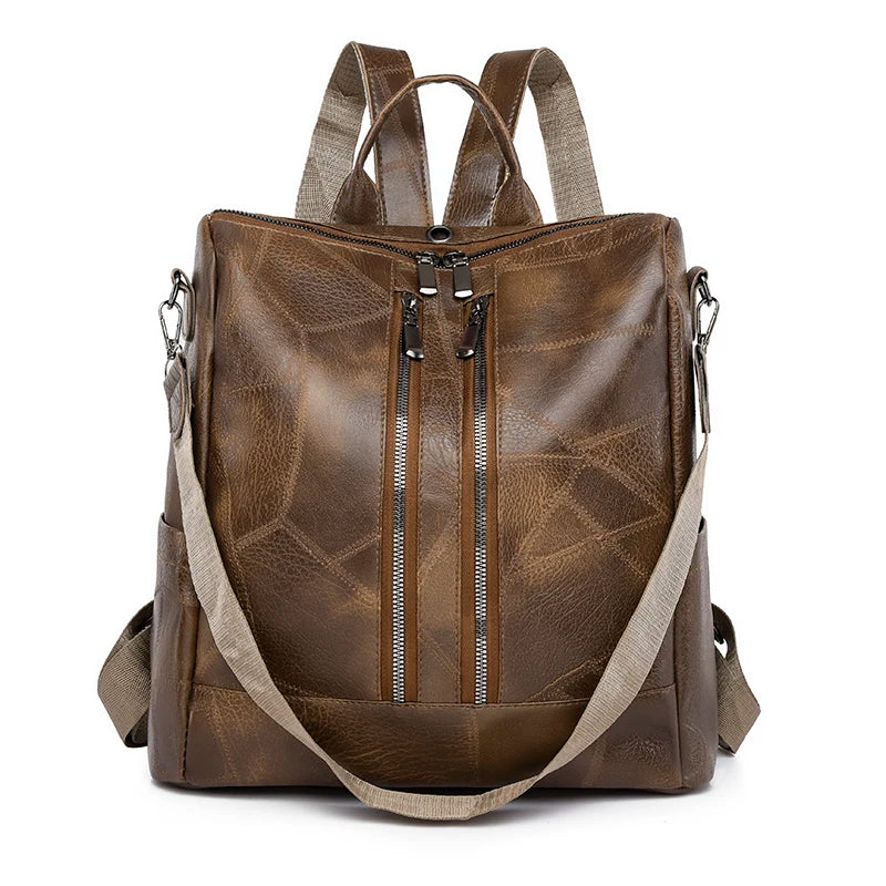 2024 Retro High Quality Leather Backpacks With 4 Colors Available Large Capacity Backpack Luxury Designer Brand Women's Mochilas
