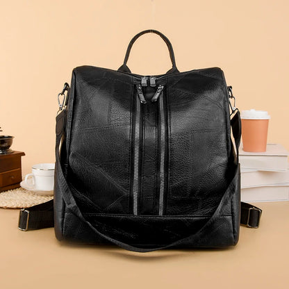 2024 Retro High Quality Leather Backpacks With 4 Colors Available Large Capacity Backpack Luxury Designer Brand Women's Mochilas