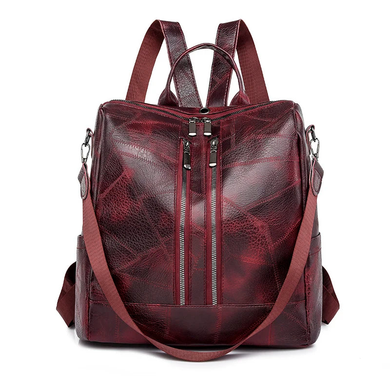 2024 Retro High Quality Leather Backpacks With 4 Colors Available Large Capacity Backpack Luxury Designer Brand Women's Mochilas