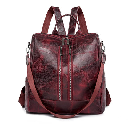 2024 Retro High Quality Leather Backpacks With 4 Colors Available Large Capacity Backpack Luxury Designer Brand Women's Mochilas