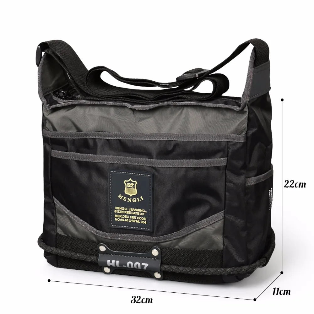2024 Ruil Men Messenger Canvas Bag Waterproof Oxford Cloth Casual Multifunction Travel Crossbody Bags