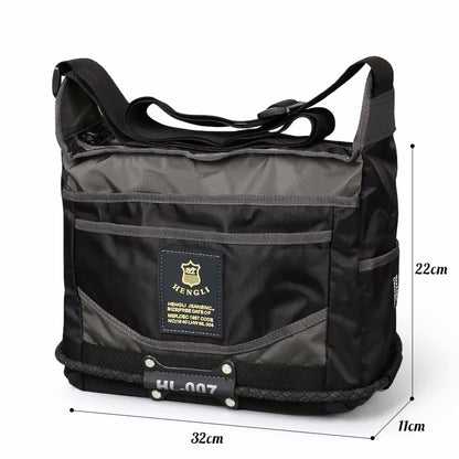 2024 Ruil Men Messenger Canvas Bag Waterproof Oxford Cloth Casual Multifunction Travel Crossbody Bags