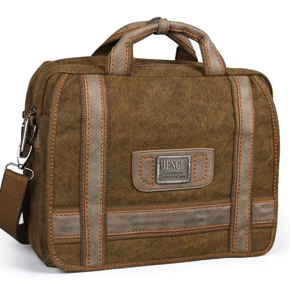 2024 Ruil Retro Canvas Men Bags Multifunction Messenger Shoulder Briefcase Leisure Travel Handbag Vintage Package