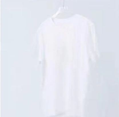 2024 Short T-Shirts Summer Women's Short Sleeve Round Neck Casual Blouse Shirts Solid Color Loose Tops