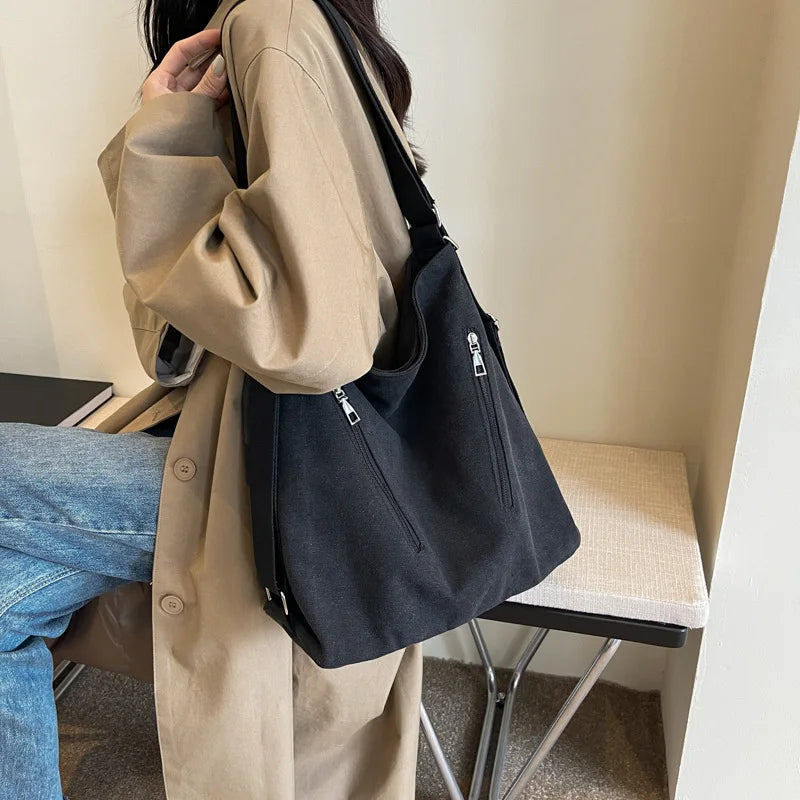 2024 Shoulder Bag Women Shopper Canvas Tote Bag Female Commuting Large Capacity Crossbody Bags Women Designer Handbags
