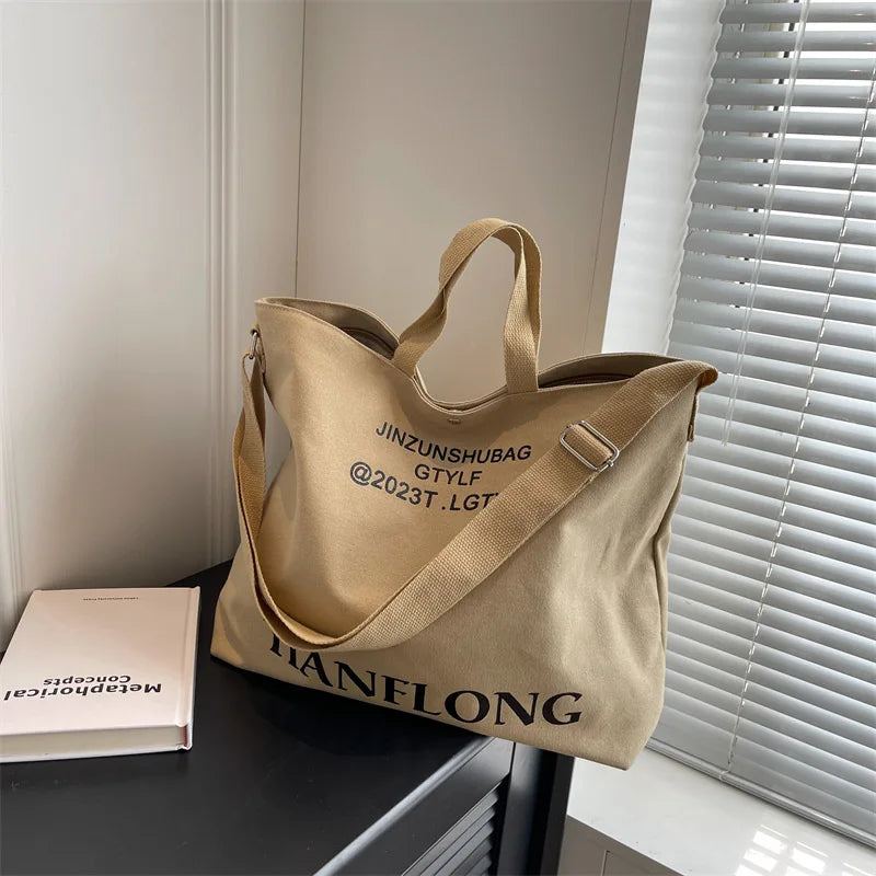 2024 Shoulder Bag Women Shopper Canvas Tote Bag Female Commuting Large Capacity Crossbody Bags Women Designer Handbags