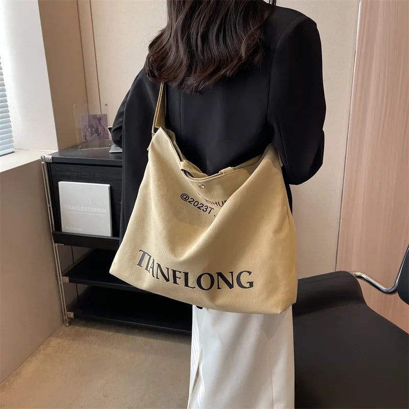 2024 Shoulder Bag Women Shopper Canvas Tote Bag Female Commuting Large Capacity Crossbody Bags Women Designer Handbags