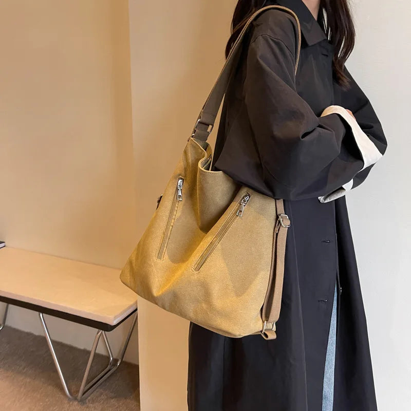 2024 Shoulder Bag Women Shopper Canvas Tote Bag Female Commuting Large Capacity Crossbody Bags Women Designer Handbags