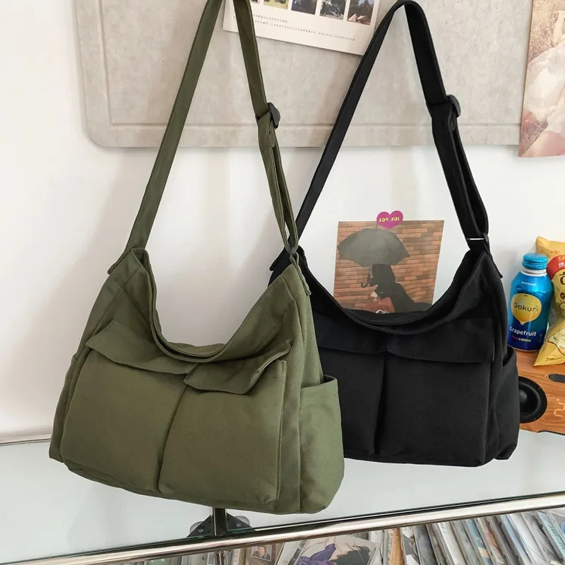 2024 Shoulder Bag Women Shopper Canvas Tote Bag Female Commuting Large Capacity Crossbody Bags Women Designer Handbags