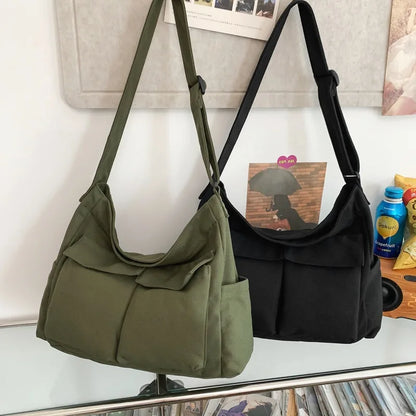 2024 Shoulder Bag Women Shopper Canvas Tote Bag Female Commuting Large Capacity Crossbody Bags Women Designer Handbags