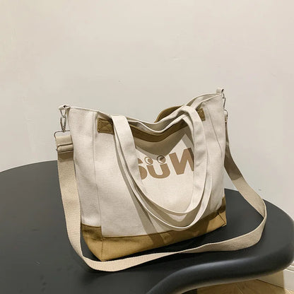 2024 Shoulder Bag Women Shopper Canvas Tote Bag Female Commuting Large Capacity Crossbody Bags Women Designer Handbags