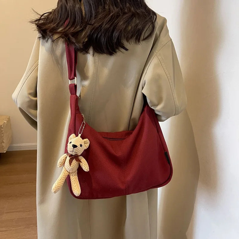2024 Shoulder Bag Women Shopper Canvas Tote Bag Female Commuting Large Capacity Crossbody Bags Women Designer Handbags