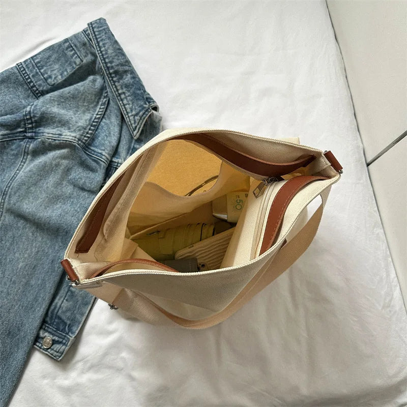 2024 Shoulder Bag Women Shopper Canvas Tote Bag Female Commuting Large Capacity Crossbody Bags Women Designer Handbags
