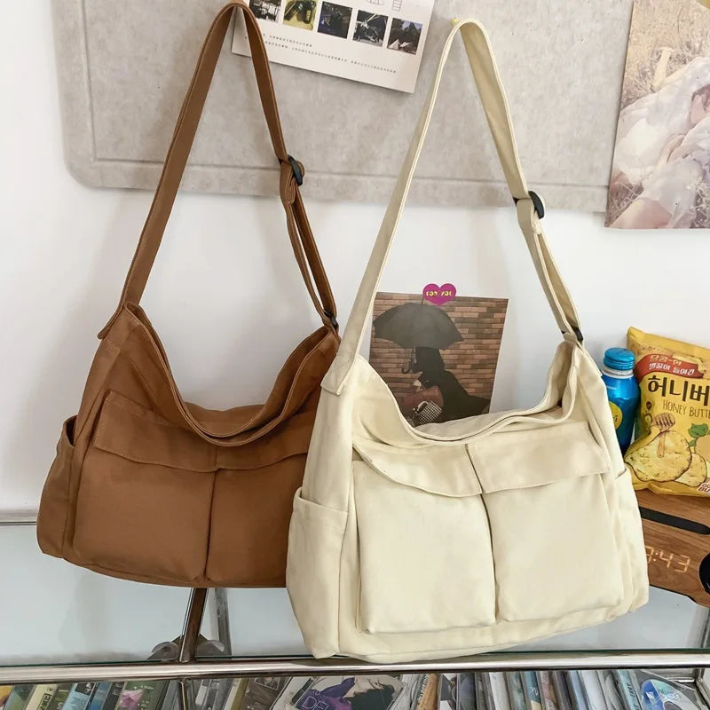 2024 Shoulder Bag Women Shopper Canvas Tote Bag Female Commuting Large Capacity Crossbody Bags Women Designer Handbags