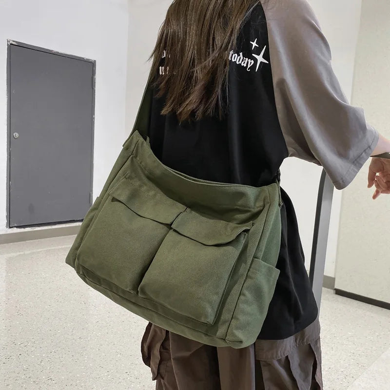 2024 Shoulder Bag Women Shopper Canvas Tote Bag Female Commuting Large Capacity Crossbody Bags Women Designer Handbags