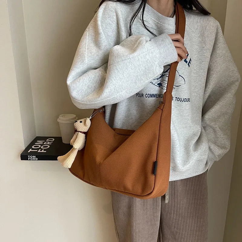 2024 Shoulder Bag Women Shopper Canvas Tote Bag Female Commuting Large Capacity Crossbody Bags Women Designer Handbags