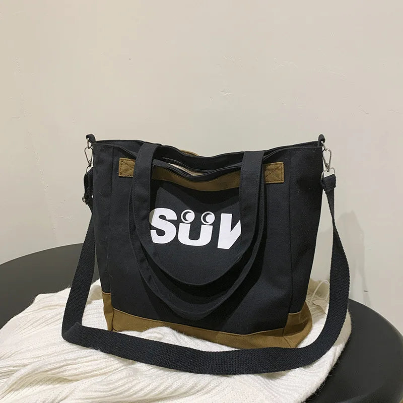 2024 Shoulder Bag Women Shopper Canvas Tote Bag Female Commuting Large Capacity Crossbody Bags Women Designer Handbags