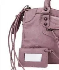 2024 Soft Pu Leather Brand Girls Shoulder Bags Black HandBags Tote New Arrival Mini Small Motorcycle Bags Crossbody for Women