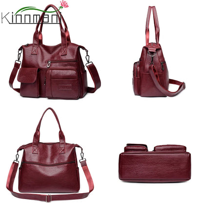 2024 Spring New Girl Wallet and Shoulder Bag Retro Luxury Handbag Women's Designer Multi Pocket Large Capacity Shopping Bags