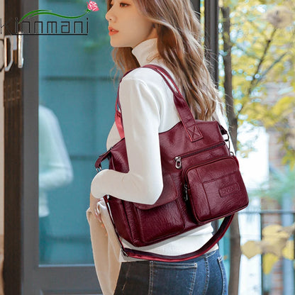 2024 Spring New Girl Wallet and Shoulder Bag Retro Luxury Handbag Women's Designer Multi Pocket Large Capacity Shopping Bags