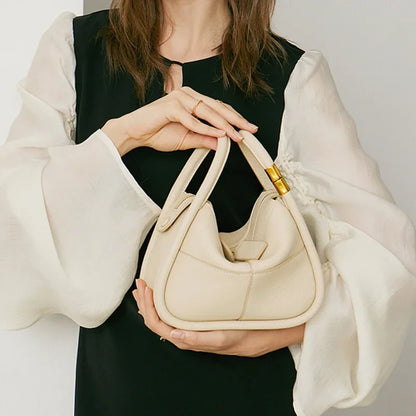 2024 Spring New Style Shoulder Handbag Women's First Layer Cowhide Leather Tote Bag Luxury Designer Handbag