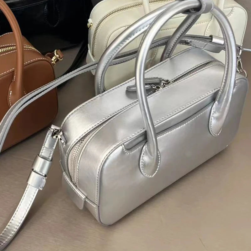 2024 Spring Summer Chic All-match Boston Bag Versatile Portable Crossbody Shoulder Bags Large Capacitycommuter Casual Bolsas
