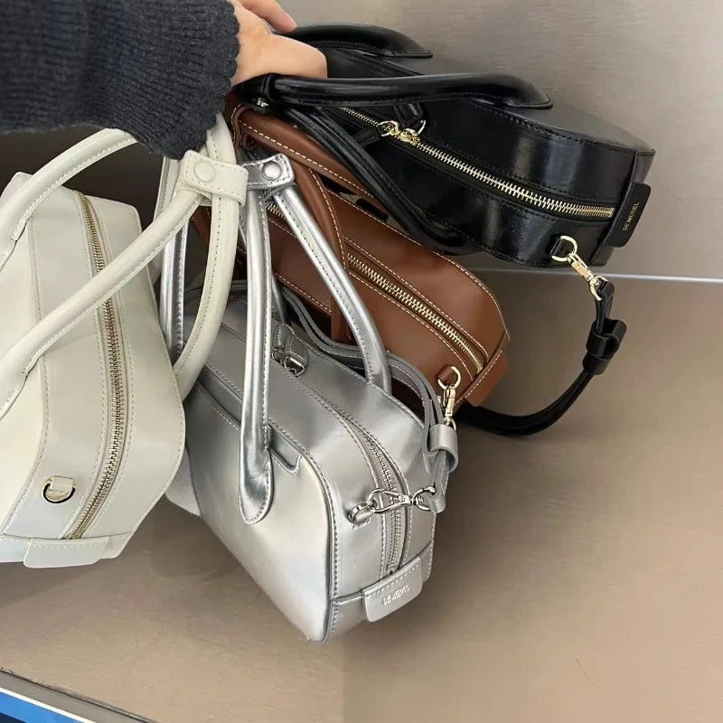 2024 Spring Summer Chic All-match Boston Bag Versatile Portable Crossbody Shoulder Bags Large Capacitycommuter Casual Bolsas