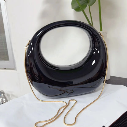 2024 Spring Summer New Fashion Crescent Moon Handbags Large Capacity Makeup Dinner Bag For Women Niche Elegant Bolsas Mujer