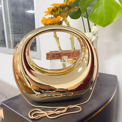 2024 Spring Summer New Fashion Crescent Moon Handbags Large Capacity Makeup Dinner Bag For Women Niche Elegant Bolsas Mujer