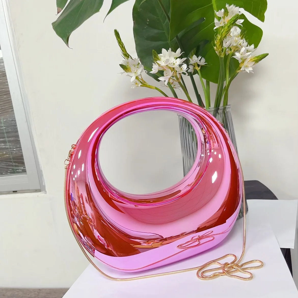2024 Spring Summer New Fashion Crescent Moon Handbags Large Capacity Makeup Dinner Bag For Women Niche Elegant Bolsas Mujer