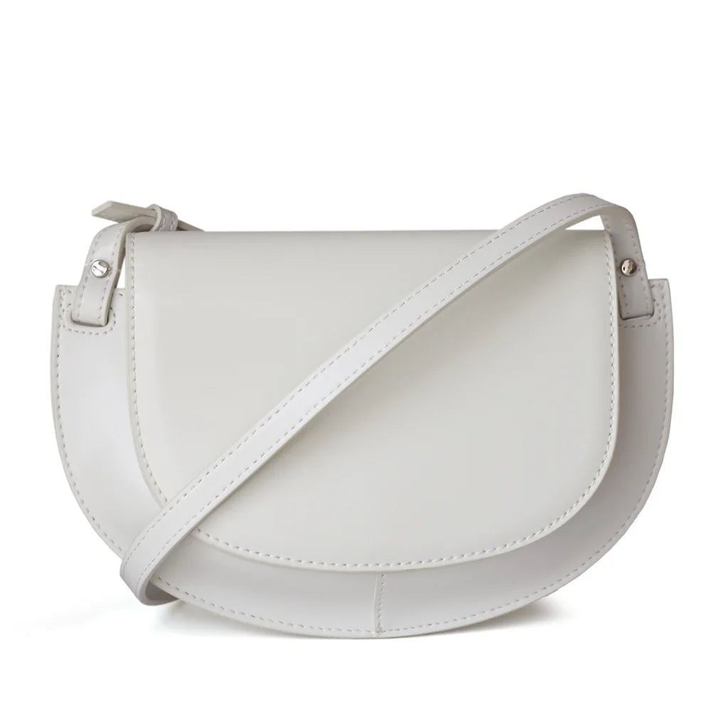 2024 Spring Summer New Niche Designer Shoulder Bags Fashion Commuter Genuine Leather Saddle Bag Light Luxury Elegant Handbags